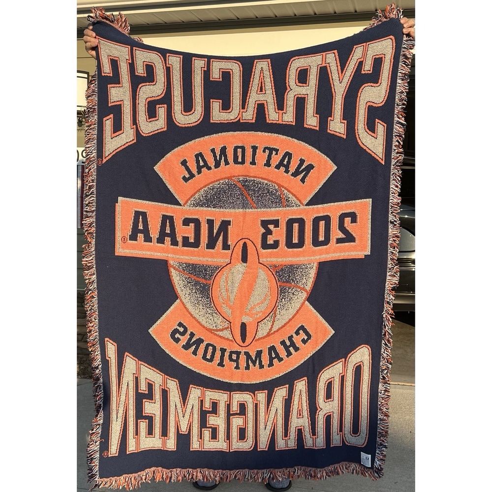 Syracuse 2003 NCAA National College Basketball Champions Heavy Throw Blanket - Picture 2 of 3